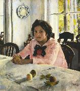 Valentin Aleksandrovich Serov Girl with Peaches (nn02) oil painting picture wholesale